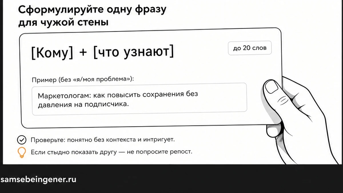 Шаблон цитируемой фразы для чужой стены: кому полезно, что узнают, без личного признания