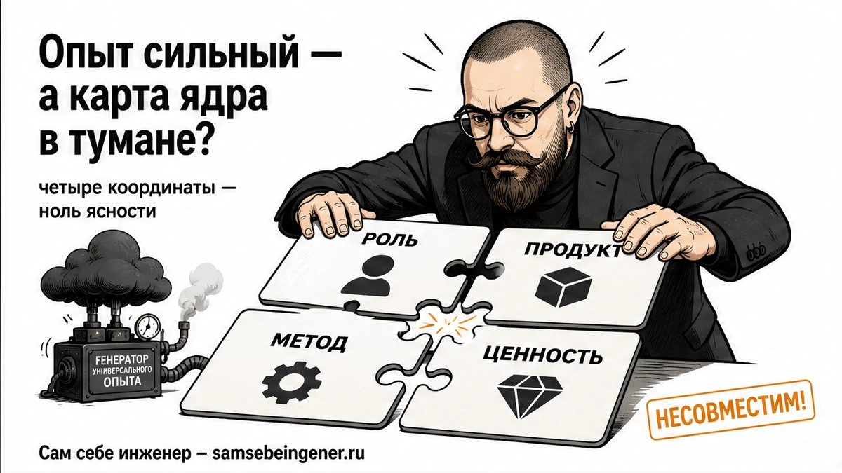 Точка А эксперта: чеклист разрывов в роли, продукте, методе и ценности, Никита Куликов, личный бренд, сам себе инженер