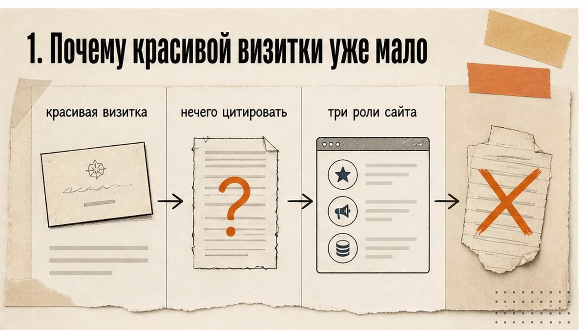 Схема: почему красивой визитки уже мало для нейросети