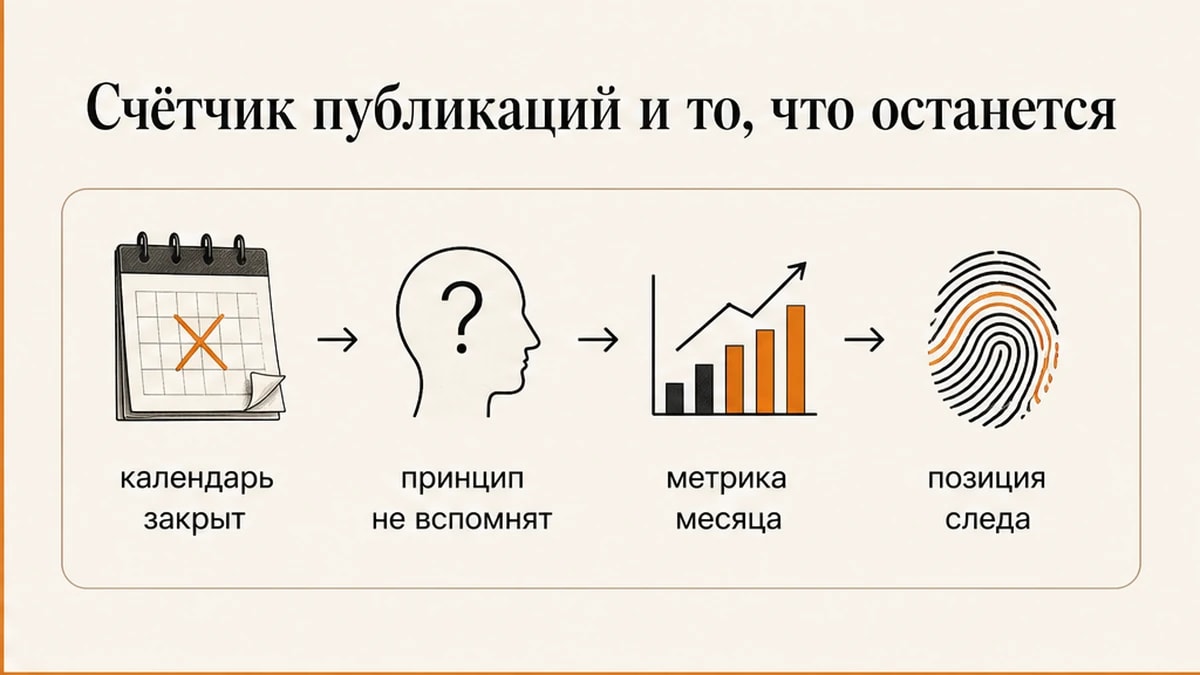 Инфографика: счётчик публикаций против того, что останется в памяти читателя