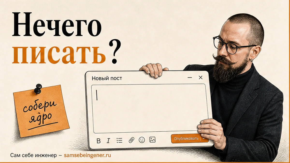 Эксперт говорит «мне нечего писать», а ядро бренда ещё не собрано, Никита Куликов, личный бренд, сам себе инженер