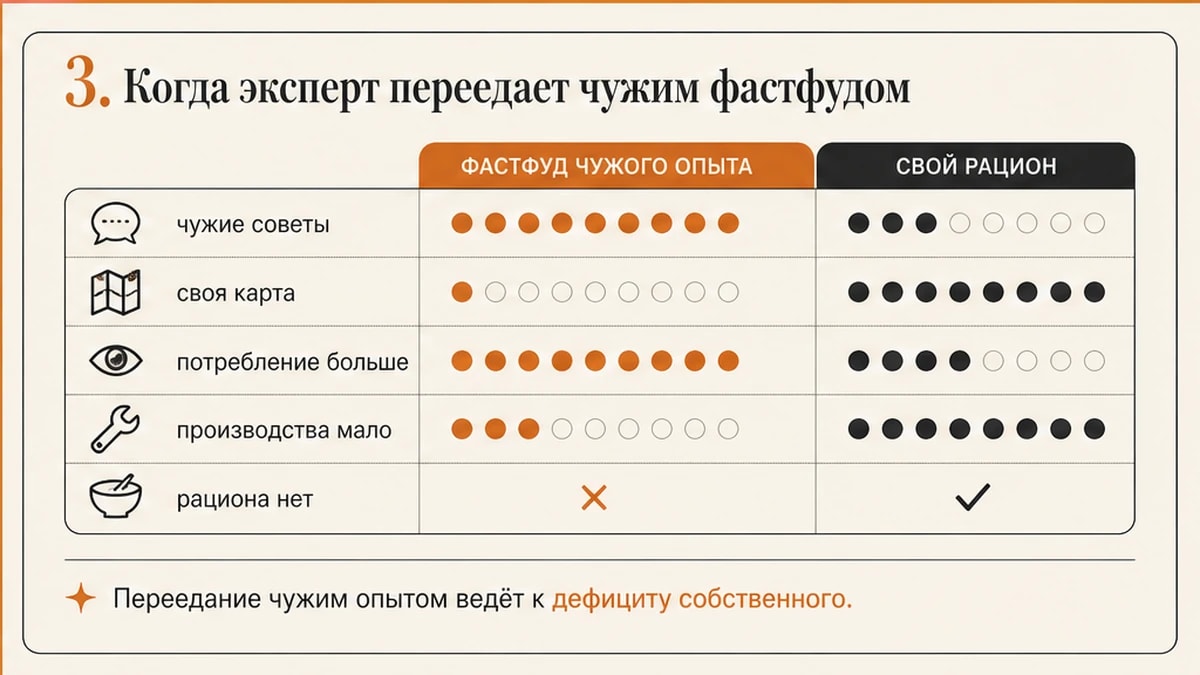 Сравнение потребления чужих клипов и производства своей карты смыслов