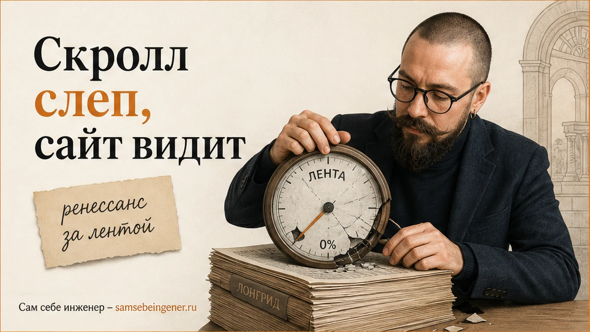 Лонгрид эксперта живёт на сайте — лента этого просто не видит, Никита Куликов, личный бренд, сам себе инженер