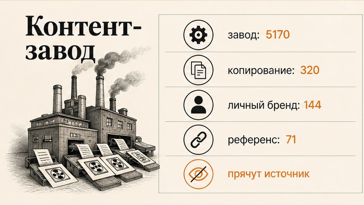 Цифры спроса: контент-завод ищут чаще, чем честную работу с источником