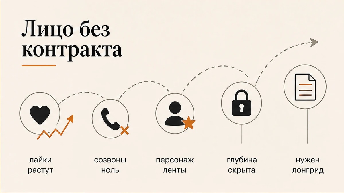 Почему узнаваемое лицо в ленте не конвертируется в дорогие контракты