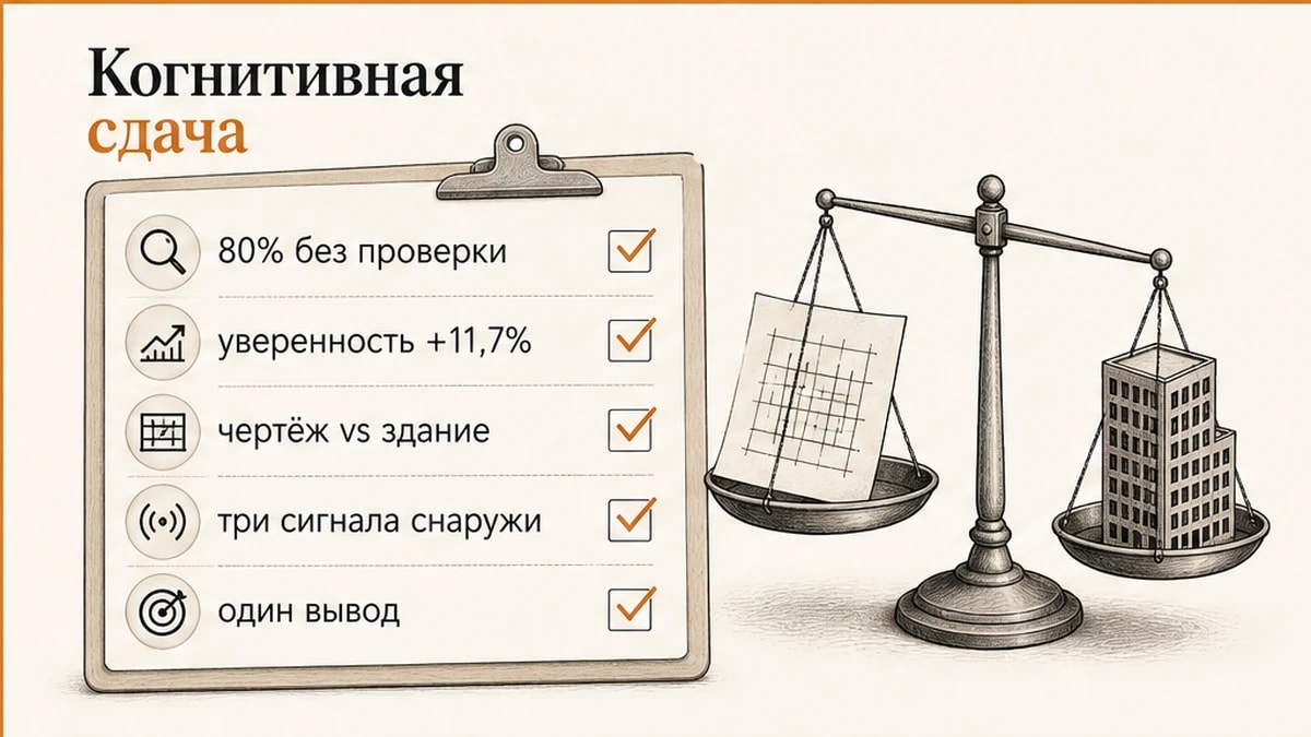 Когнитивная сдача: когда уверенный ответ модели публикуется без проверки экспертом