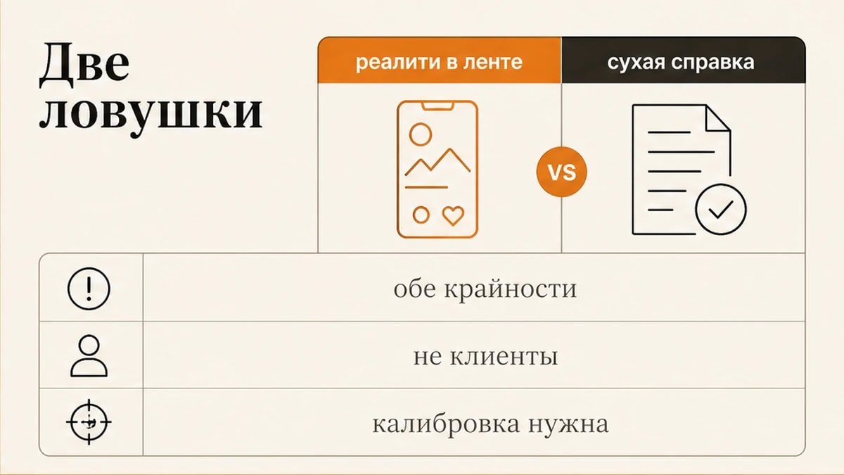 Сравнение двух ловушек: блог скатывается в сериал или в сухую справку