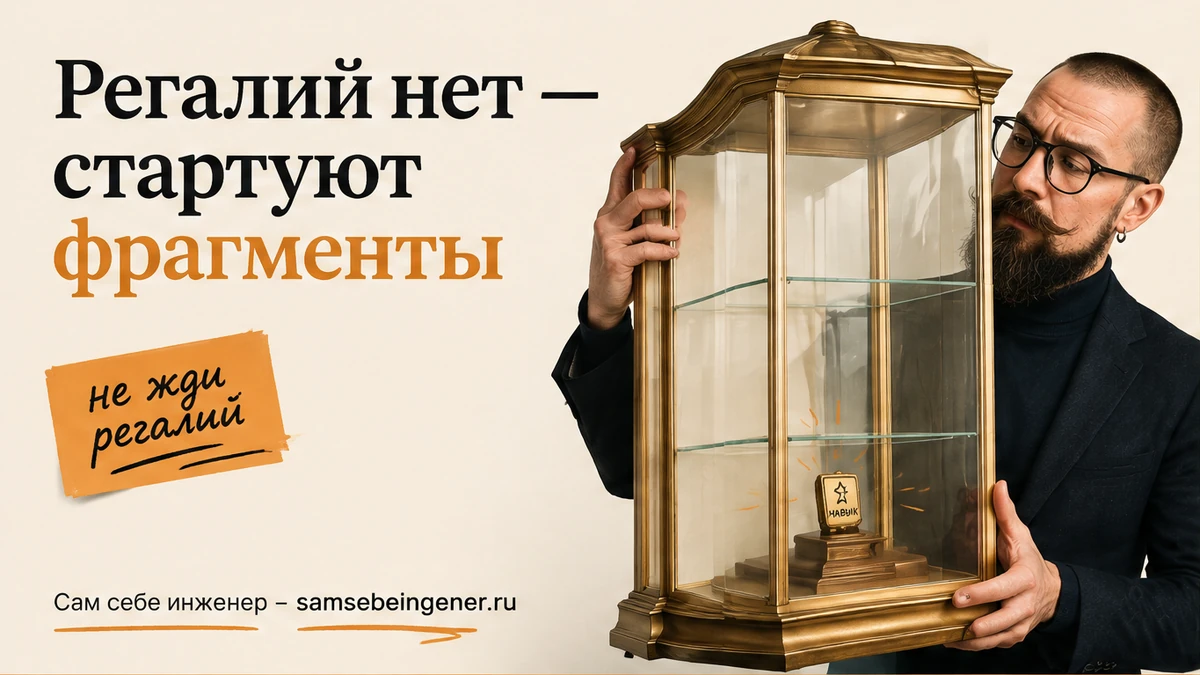 Регалии не стартуют бренд эксперта — стартуют проверяемые фрагменты, Никита Куликов, личный бренд, сам себе инженер