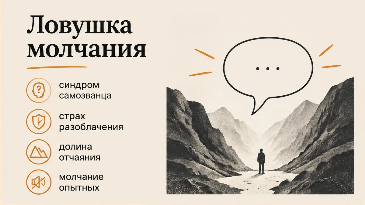 Инфографика: почему синдром самозванца заставляет опытных практиков молчать