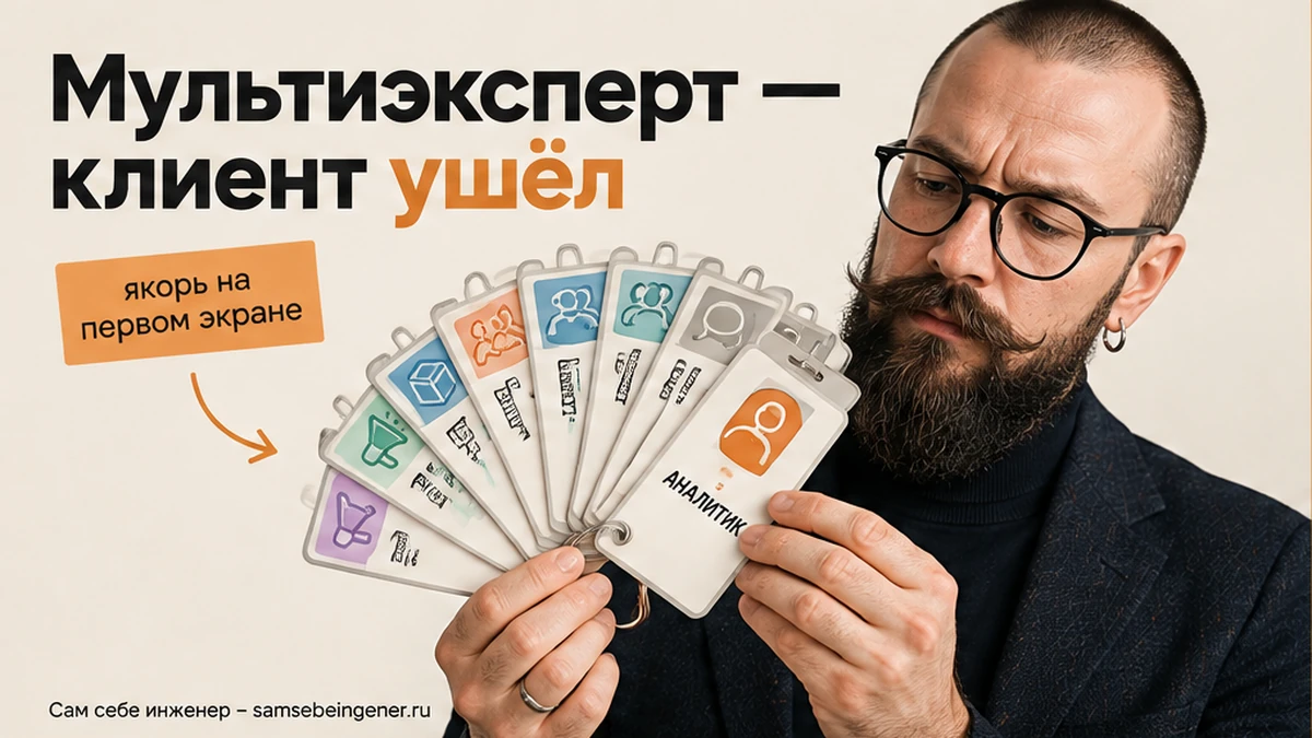 Клиент за три секунды не угадает задачу мультиэксперта без якорной ниши, Никита Куликов, личный бренд, сам себе инженер