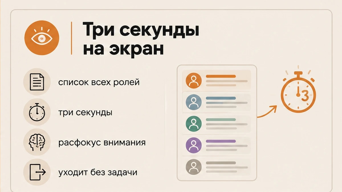 Инфографика: почему клиент уходит, когда первый экран перегружен ролями эксперта