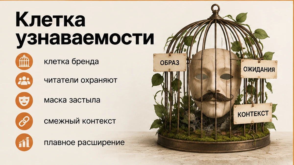 Инфографика: клетка узнаваемости и плавное расширение роли без ломки маски