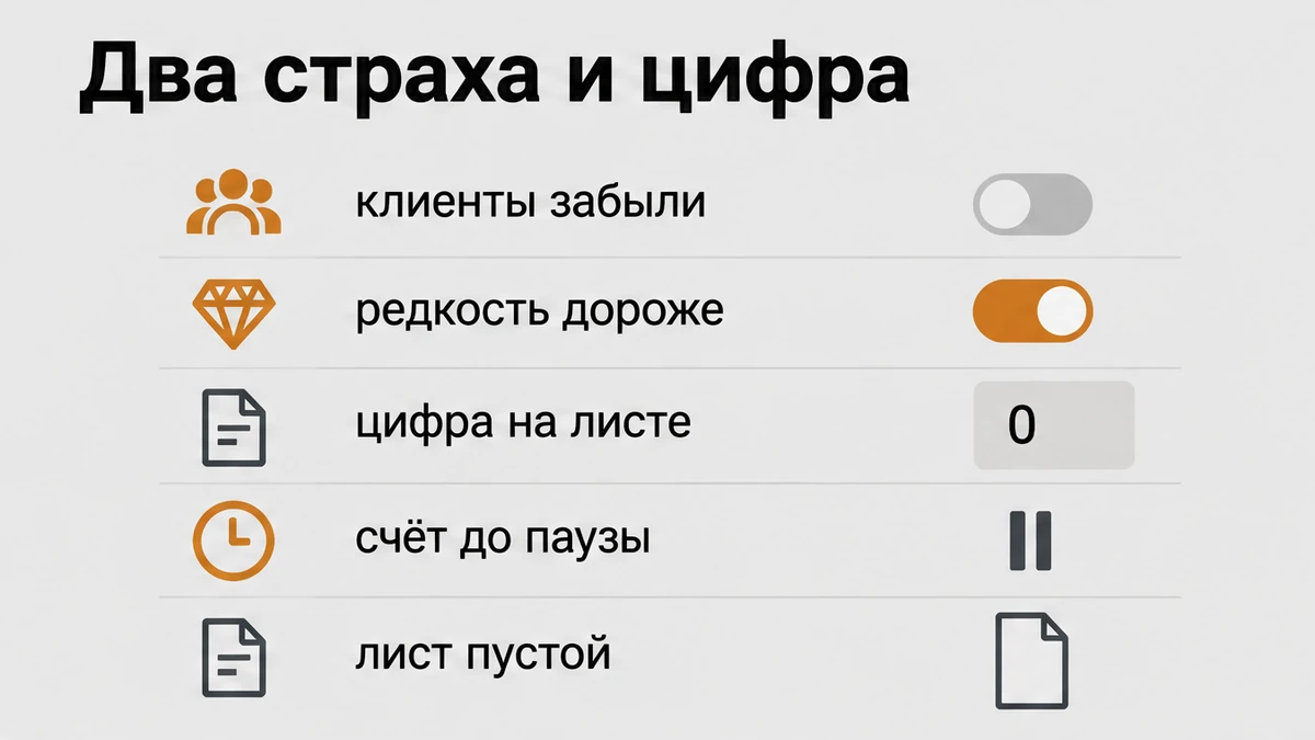 Сравнение двух страхов без цифры и листа, где уже лежит чек или число заявок