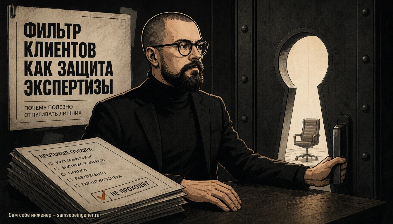 Зачем вам фильтр клиентов, который отпугивает 90% рынка и строит личный бренд?, Никита Куликов, личный бренд, сам себе инженер