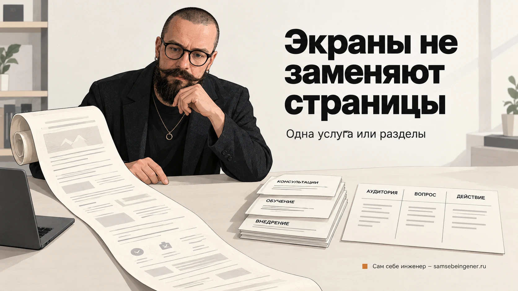 Лендинг эксперта: одна страница под запись ТЕРЯЕТ тех, кто ищет вас по задаче и имени, Никита Куликов, личный бренд, сам себе инженер